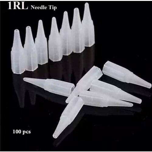 Wholesale 1RL Tattoo Needle Tip Permanent Makeup accesories eyebrow tattoo needle cap 500pcs