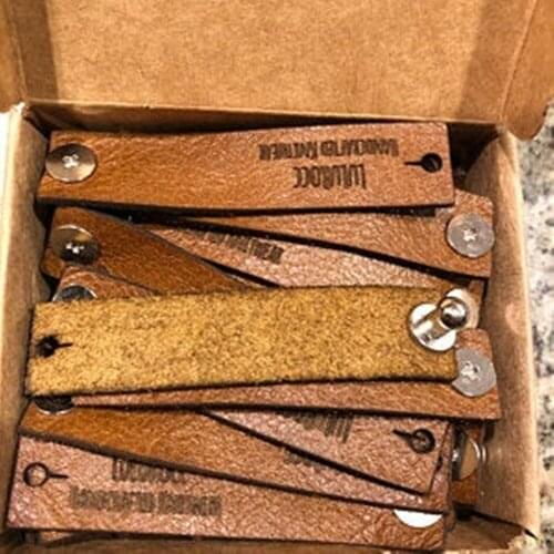 Personalizeha made custom leather tags，Labels for Handmade Products，leather tags for crochet