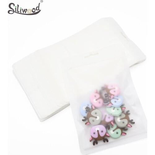 Plastic Bags White 100pcs (12*18cm) Display Bags BPA Free Baby Toys Package Pacifier Chain Show Punch Pendant Bags Accessories