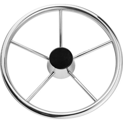 13-1/2inch 342mm Steering Wheel Stainless Steel 316 Marine Grade 5 Spokes 25 Degree Boat Yacht Hardware