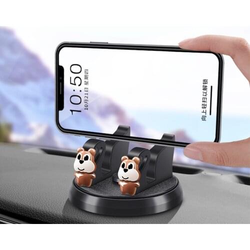Cute Cartoon Car mobile phone holder car accessories creative multi-function car dashboard support car GPS holder
