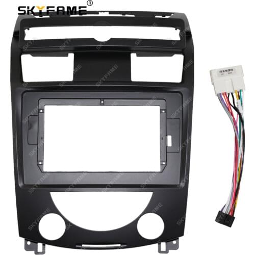 SKYFAME Car frame cable Kits Fascia Panel For SSANGYONG Rexton 2006-2012 Big Screen Audio Dash Panel Frame