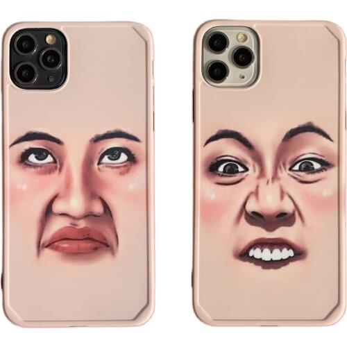 Funny Face Hilarious Case for iPhone 12 Pro Max Back Phone Cover for 12 Mini 11 Pro Max X XS XR 8 7 Plus SE 2020 Capa