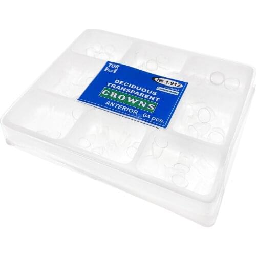 Dentist Material For Adults Dental Transparent Crowns For Childrens Anterior Teeth 64PCS Per Set