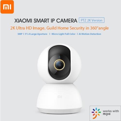Xiaomi Mijia PTZ Camera 2K 3MP AI Smart IP Camera Home Security Cam Monitor Night Vision Video Webcam Panoramic Smart Camera