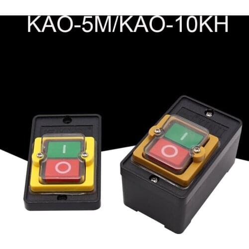 On-Off I/O Start Stop Waterproof Push Button Pushbutton Switch 10A 380VAC