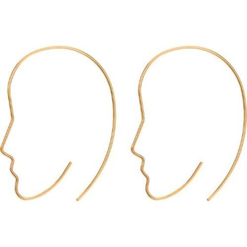 2019 Rose Gold Silver Color Face Stud Earrings For Women Men Stainless Steel Punk Stud Earrings Fashion Jewelry Gifts wholesale