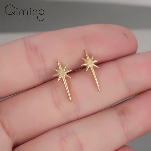Fashion Gold Hexagram Star Stud Earrings For Women Vintage Ear Climber Celestial Birthday Gift Vintage Earrings