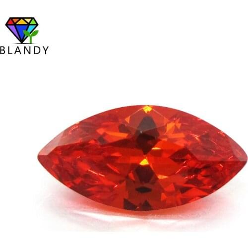 1.5x3~10x20mm Marquise Shape 5A Cubic Zirconia Stone Orange Color Synthetic Gems CZ stone For Fashion Jewelry