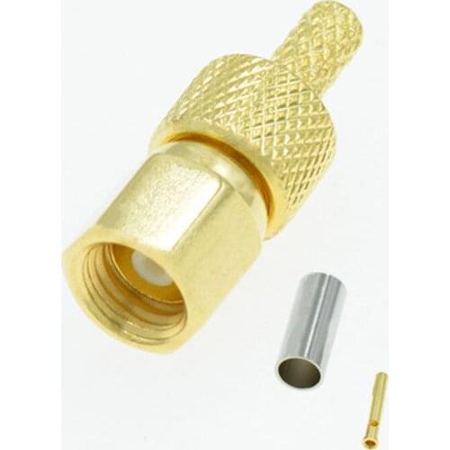 100pcs SMC Female Crimp RF Connector For RG174 RG179 RG316 RG188 Coax Cable