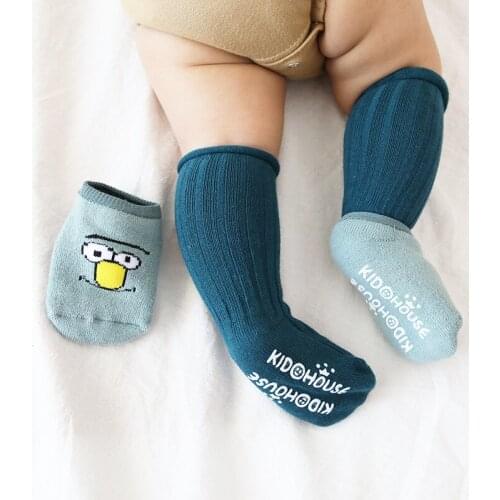 2Pair/Lot Autumn And Winter Baby Socks Leg Warmer Cotton Cute Character Knee Socks Kid Clothing Unisex Toddler Boot Socks