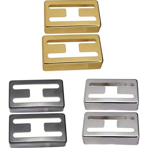 2pcs Electric Guitar Brass Neck Pickup Cover Accessory Silver / Gold / Black
