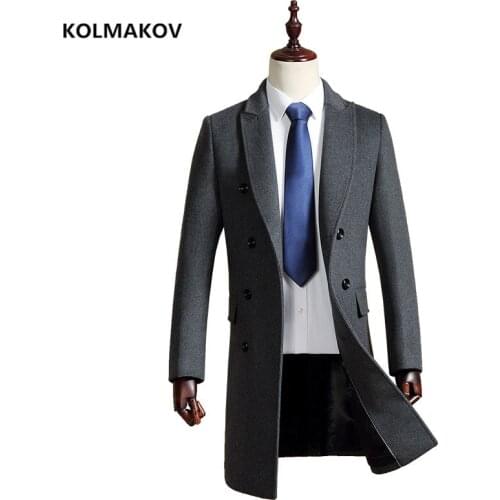2021 new arrival autumn&winter long style men jacket high quality wool trench coat men,mens wool coat,plus-size M-3XL