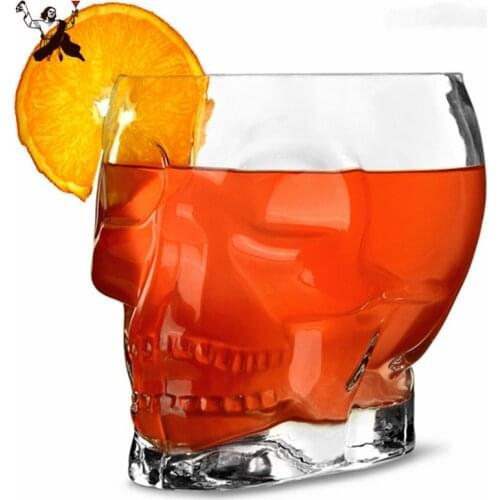 350ml Skull Glass Cocktail Beer Glass Whiskey Skull Glass beer stein shot wine glass Head Bar Tool