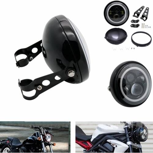 7 INCH motorcycle led headlight bracket 7inch headlamp housing for Honda Chopper Cafe Racer Bobber