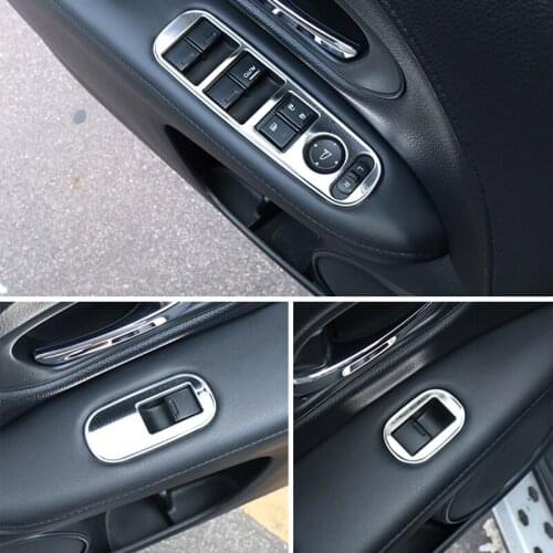 For Honda HRV HR-V Vezel 2014/15/16/17 Stainless Steel Car Styling Accessories Cup Holder Trim Interior Protective Decorative