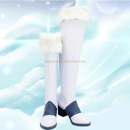 Idolish7 Tamaki Yotsuba Cosplay Boots White Leather Shoes Custom Made