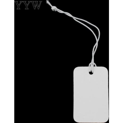 1000pcs Wholesale Jewelry Price Tag Paper Rectangle White Custom Lable Clothing Price Tag Accessories