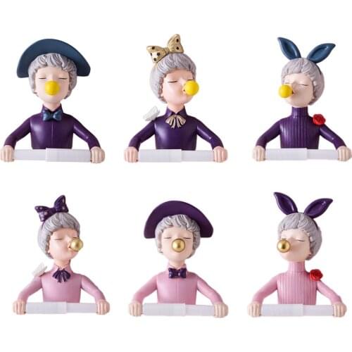 Bubble Girl Bathroom Toilet Paper Holder Wall Mounted No Drilling