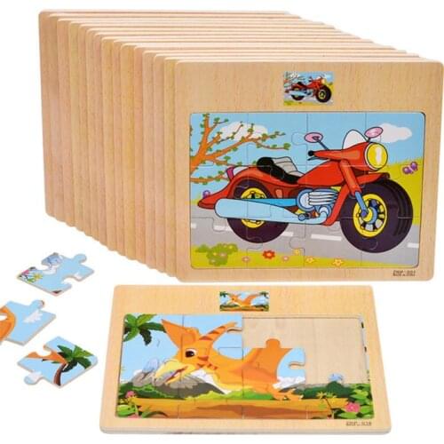 Baby Toys Wooden Puzzle Animal Intelligence Jigsaw Puzzle Learning Education Environmental Assemble Toy Educational Games