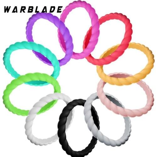 10pcs/set High Quality 3-8.7mm Hypoallergenic Crossfit Flexible Silicone Ring Men Women Wedding Rings Sports Rubber Finger Ring