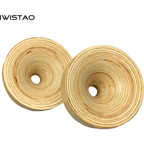 IWISTAO 1 Inch Throat Speaker Horn Circle Horn Index 1 Pair Solid Wood OD 8 Inch Birch Multilayer Board HIFI Audio DIY