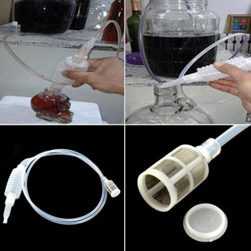 Wine Making Tools Plastic Hand Knead Siphon Filter Food Grade Bar Sets Length 1.97m Brew Syphon Pack Transparent Tube