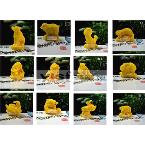 Chinese Zodiac Salt Carving / sculpture / Agar Carving Mold Silicone Sugar Mould baking tool