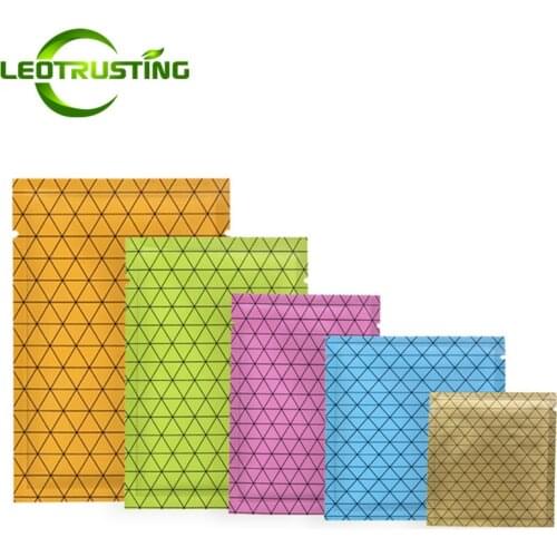 Leotrusting 100pcs Open Top Open Top Pure Aluminum Foil Bag Herbal Powder Chocolate Liquid Trail Heat Sealing Gift Pouches