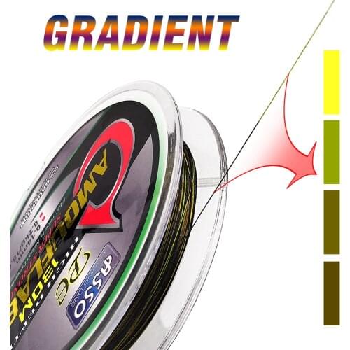 130M ASSO Camouflage PE Fishing Line 13-37LB 0.08-0.24mm 4 Strands Braided Strong Multifilament Main Wire For Trout Carp Fish