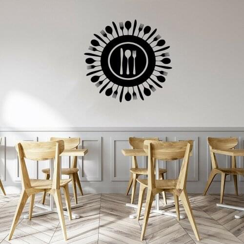 Kitchen Wall Decal Tableware Wall Sticker Vinyl Art Home Decor For Kitchen Babys Rooms Sticker Mural Waterproof ov726