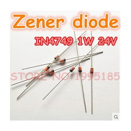 NEW 100pcs/lot IN4749 1W 24V 1n4749 47489Zener diode
