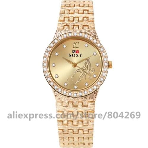 Wholesale Luxury Women Rhinestone Watches Hot Sale Colorful Women Watch Alloy Flower Quartz Wristwatches