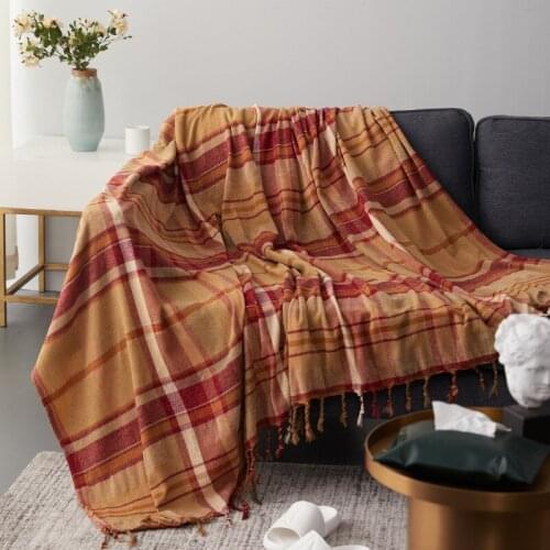 Chenille Sofa Cover Jacquard Throw Blanket Boho Decor Nordic Tapestry Plaid Blanket Picnic Traveling Blanket