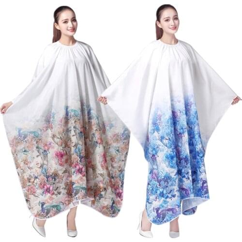 Salon Professional Hairdressing Cape Fashion Flower Pattern Waterproof Hair Dyeing Perming Styling Hairdresser Haircut Apron