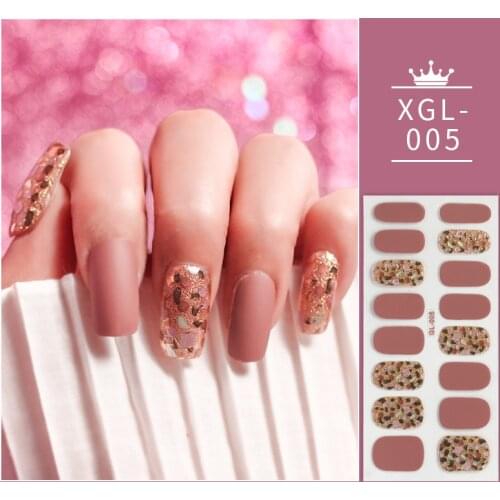 Dropshipping 1 Sheet Glitter Nail Stickers Nail Art Polish Stickers Nail Tips Nail File Adhesive Wraps Manicure Decal for Girls