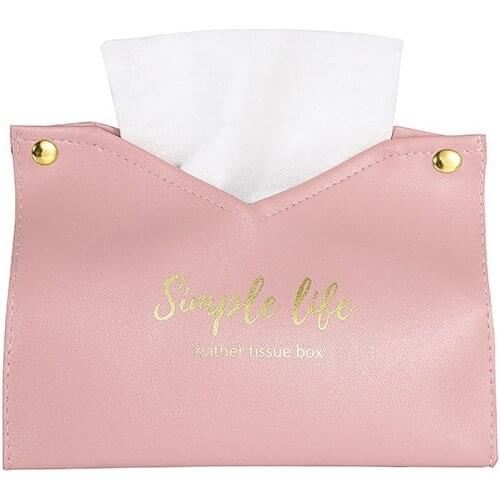 Luxury European Tissue Box Leather Home Office Hotel Car Case Holder Multifunction Tissue Box Coffee Table Home Storage BB50ZJ