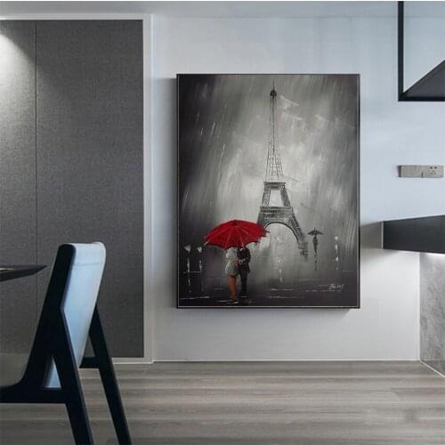 Modern Home decor Oil painting black and white cityscape paintings Pictures Canvas painting posters and prints On Canvas Art