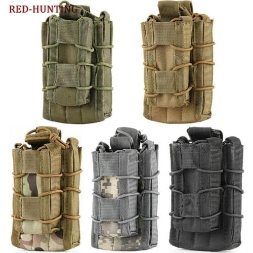 Tactical Magazine Pouch Nylon Double Layer Cartridge Pouch Airsoft Hunting Military Accessories Bag