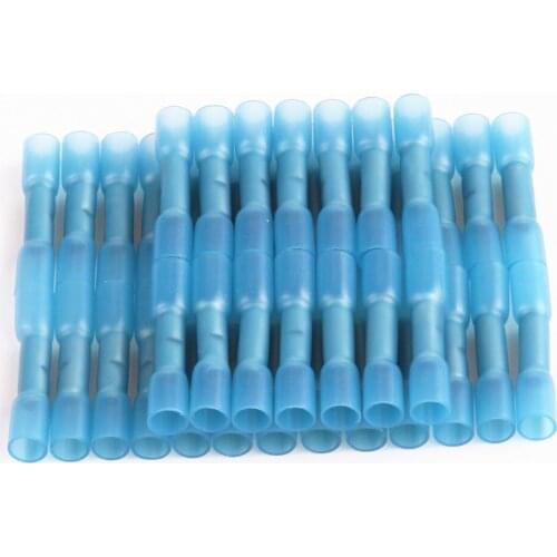100PCS Heat Shrink Butt Connectors Insulated Waterproof Heat Shrink Crimping Terminals 16-14 AWG Electrical Wire Crimp Terminals