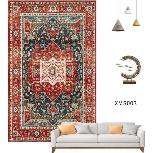 Vintage Red Carpet For Living Room Retro Persian Carpet Bedroom Home Decor American Style Morocco Mat Turkey Home Rug Sofa Floor
