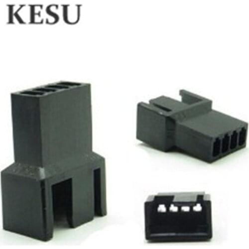 High quality Black Molex 2540 4 Pin 4Pin Fan female PWM Power shell connector housing for male Terminal crimp pins