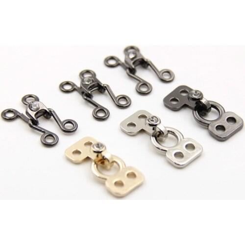 10 Pairs/lot Zinc Alloy Fastener Buckles Invisible Button To Connect Clasp Suitable for Mink Clothing Fur Coats Combined Button