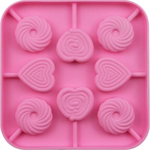 1PC Peach Heart Chocolate Mold Fondant Mold Silicone DIY Lollipop Cheese Cake Decorating Tool Round Biscuit Pastry Baking Tool