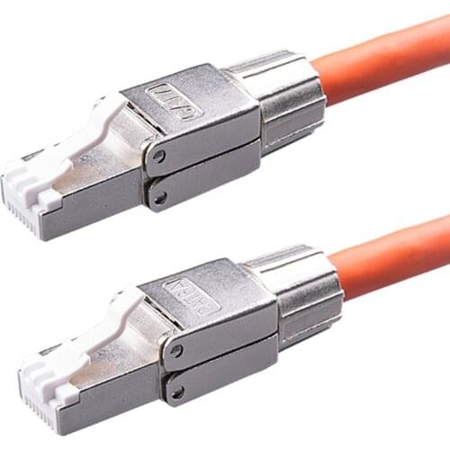 10PCS Cat6 Cat6A Cat7 RJ45 Termination Plug Connector RJ45 8P8C STP Shielded Adapter 23-26AWG Ethernet Patch Cable Plug