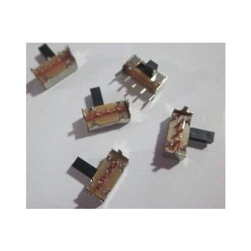 100PCS SK-12F14G4 2 Position 1P2T PCB Panel Horizontal Slide Power Switch