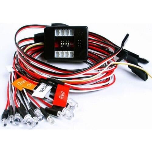 12 LEDs RC Car lighting Kit Truck 1/10 BRAKE HEADLIGHT SIGNAL Fit 2.4ghz PPM FM