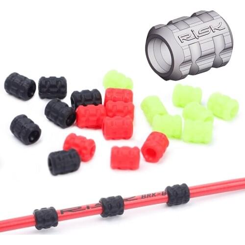 20 pcs Silica Bicycle Cable Protector Housing Plug MTB Road Bike Brake Shifter Cable Nightlight Protector Ring Ultralight