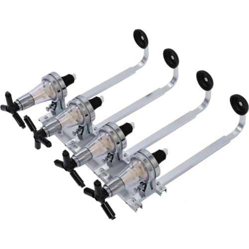 4 Bottle Stand Optic Dispenser Drinks Wine Spirits Steel Bar Butler Wall Mounted