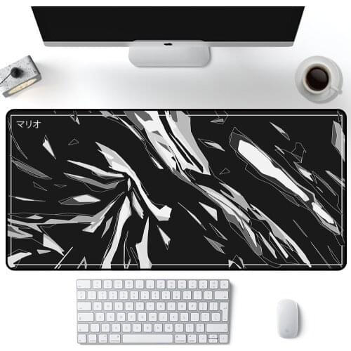 XGZ Personalized Design Large Mouse Pad XXL Laptop Gamer Dispay Black and White Mouse Pad Japanese Gaming Mouse Pad Gaming Desk